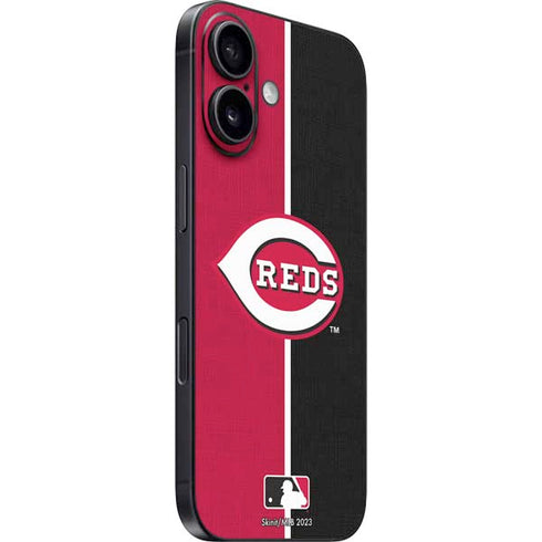 MLB Cincinnati Reds Split iPhone 16 Plus Skin